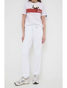 Max Mara Leisure spodnie dresowe kolor biały gładkie 2416781038600