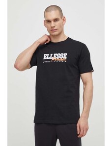 Ellesse t-shirt bawełniany Zagda T-Shirt męski kolor czarny z nadrukiem SHV20122