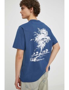 Levi's t-shirt bawełniany męski kolor niebieski z nadrukiem