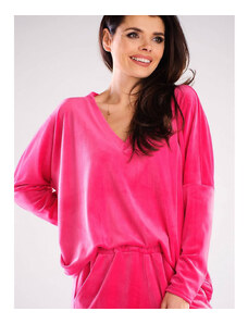Damska bluza z kapturem awama model 155454 Pink