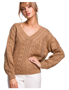 Damski sweter Moe model 142213 Beige