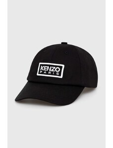 Kenzo czapka z daszkiem bawełniana kolor czarny z aplikacją FE58AC711F32.99