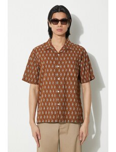 Universal Works koszula bawełniana Road Shirt męska kolor brązowy regular 30179.BROWN