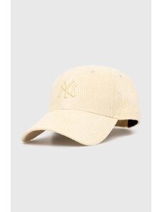 New Era czapka z daszkiem sztruksowa 9Forty New York Yankees kolor żółty z aplikacją 60434997