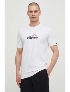 Ellesse t-shirt bawełniany Trea T-Shirt męski kolor biały z nadrukiem SHV20126