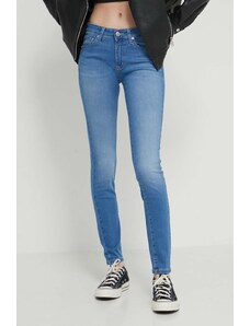 Tommy Jeans jeansy damskie kolor niebieski DW0DW17584