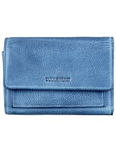 BULL & HUNT Skórzany portfel w kolorze niebieskim - 14 x 10,5 x 2,5 cm