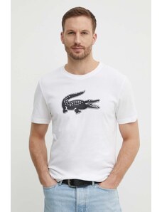Lacoste t-shirt męski kolor beżowy