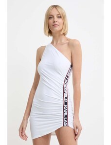 Karl Lagerfeld sukienka plażowa kolor biały