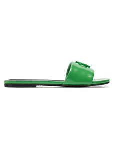Klapki Calvin Klein Jeans Flat Sandal Slide Mg Met YW0YW01348 Classic Green 0IA
