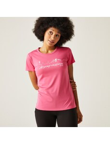 Damska koszulka funkcjonalna Regatta FINGAL SLOGAN w kolorze różowym