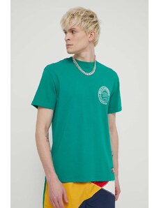 Tommy Jeans t-shirt bawełniany Archive Games męski kolor zielony z nadrukiem DM0DM19545