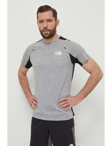The North Face t-shirt sportowy Mountain Athletics Lab kolor szary wzorzysty NF0A87CGRID1