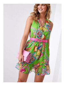Sukienki Fasardi model 185003 Green/ Pink
