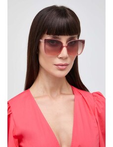 Guess okulary przeciwsłoneczne damskie kolor różowy