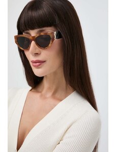 Saint Laurent okulary przeciwsłoneczne damskie kolor brązowy SL M94