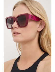 Furla okulary przeciwsłoneczne damskie kolor bordowy SFU710_5409PN