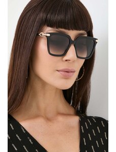 Furla okulary przeciwsłoneczne damskie kolor czarny SFU713_530700