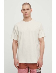 New Balance t-shirt bawełniany MT41559LIN męski kolor beżowy z aplikacją MT41559LIN