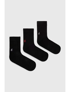 Gramicci skarpetki 3-pack Basic Crew Socks męskie kolor czarny SX.M04-White