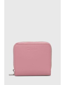 HUGO portfel damski kolor różowy 50516919