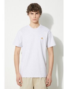 Carhartt WIP t-shirt bawełniany S/S Chase T-Shirt męski kolor szary melanżowy I026391.00JXX
