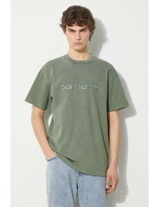 Carhartt WIP t-shirt bawełniany S/S Duster T-Shirt męski kolor zielony z aplikacją I030110.1YFGD