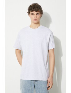 Carhartt WIP t-shirt bawełniany S/S Script Embroidery T-Shirt męski kolor szary melanżowy I030435.00TXX