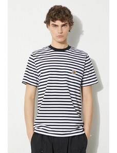 Carhartt WIP t-shirt bawełniany S/S Seidler Pocket T-Shirt męski kolor czarny wzorzysty I032311.1Z0XX