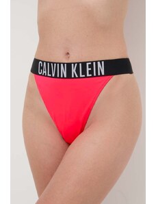 Calvin Klein stringi kąpielowe kolor różowy KW0KW02665