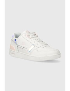 Lacoste sneakersy skórzane T-Clip Pastel Accent Leather kolor biały 47SFA0061