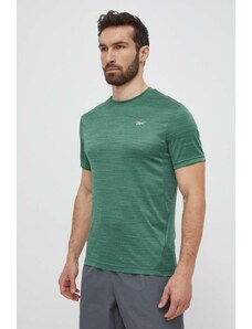 Reebok t-shirt treningowy Athlete kolor zielony gładki 100075604