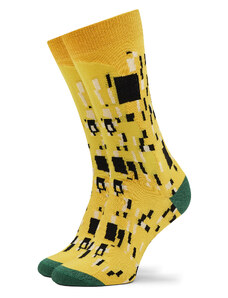 Skarpety wysokie unisex Curator Socks Kiss Żółty