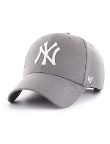 47 brand czapka z daszkiem MLB New York Yankees kolor szary z aplikacją B-MVPSP17WBP-DY