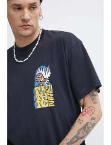 Billabong t-shirt bawełniany męski kolor czarny z nadrukiem ABYZT02234