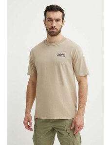 New Balance t-shirt bawełniany MT41588SOT męski kolor beżowy z aplikacją MT41588SOT