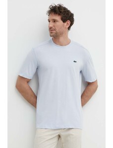 Lacoste t-shirt męski kolor niebieski gładki