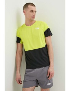 The North Face t-shirt sportowy kolor zielony wzorzysty NF0A825GWIT1