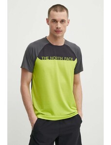 The North Face t-shirt sportowy kolor zielony wzorzysty NF0A87TYWIP1