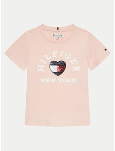 Tommy Hilfiger T-Shirt KG0KG07857 D Różowy Regular Fit