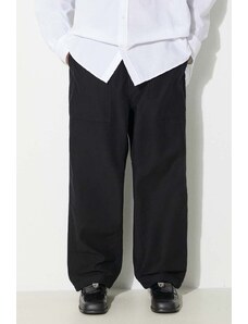 Carhartt WIP spodnie bawełniane Hayworth Pant kolor czarny w fasonie chinos I033135.8902