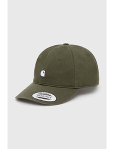 Carhartt WIP czapka z daszkiem bawełniana Madison Logo Cap kolor zielony z aplikacją I023750.25DXX