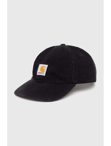 Carhartt WIP czapka z daszkiem bawełniana Icon Cap kolor czarny z aplikacją I033359.89XX