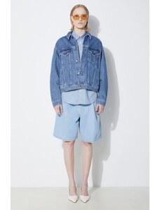 KSUBI kurtka jeansowa Heritage damska kolor niebieski przejściowa WCO23JK001