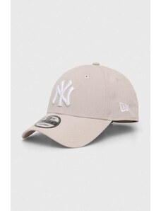 New Era czapka z daszkiem kolor beżowy z aplikacją NEW YORK YANKEES