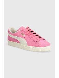 Puma sneakersy zamszowe Suede Neon kolor różowy 396507