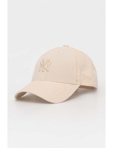 New Era czapka z daszkiem kolor beżowy z aplikacją NEW YORK YANKEES