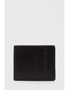Pepe Jeans portfel skórzany męski kolor czarny