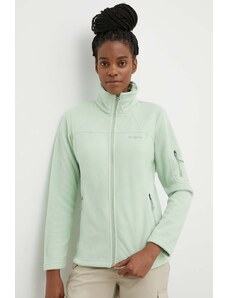 Columbia bluza sportowa Fast Trek II damska kolor zielony gładka 1465351