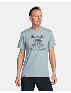 Bawełniany T-shirt męski Kilpi SKULLY-M jasnoszary